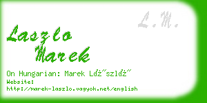 laszlo marek business card